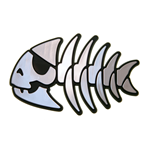 Jolly Pirate Fish Car Emblem Magnet - 10 pack 